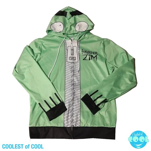Invader Zim Hoodie Jacket Size XL Zip Up w pockets Cosplay Costume unisex - Picture 1 of 7